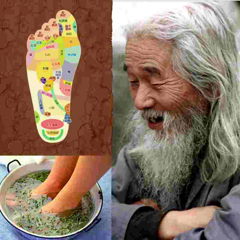 collage of ancient methods to detoxing feet